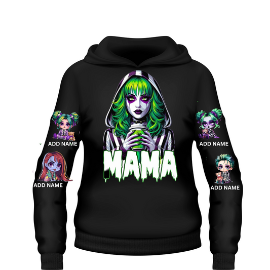 Custom BeetleMama hoodie personalized with kids names