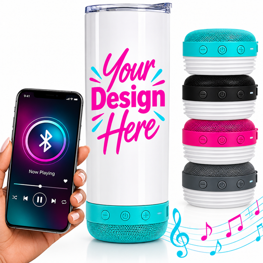 Custom Bluetooth speaker tumbler with personalized design