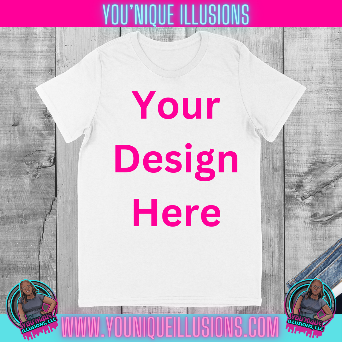 Custom personalized center print shirt with image