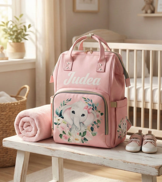 Custom personalized diaper bag backpack, product photo 1