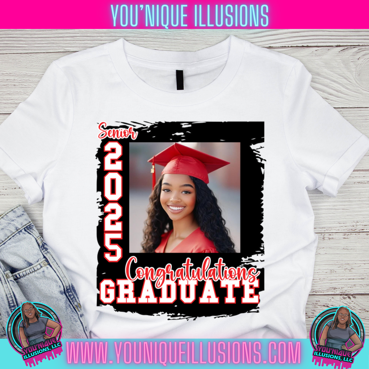Custom personalized graduation shirt for senior and family