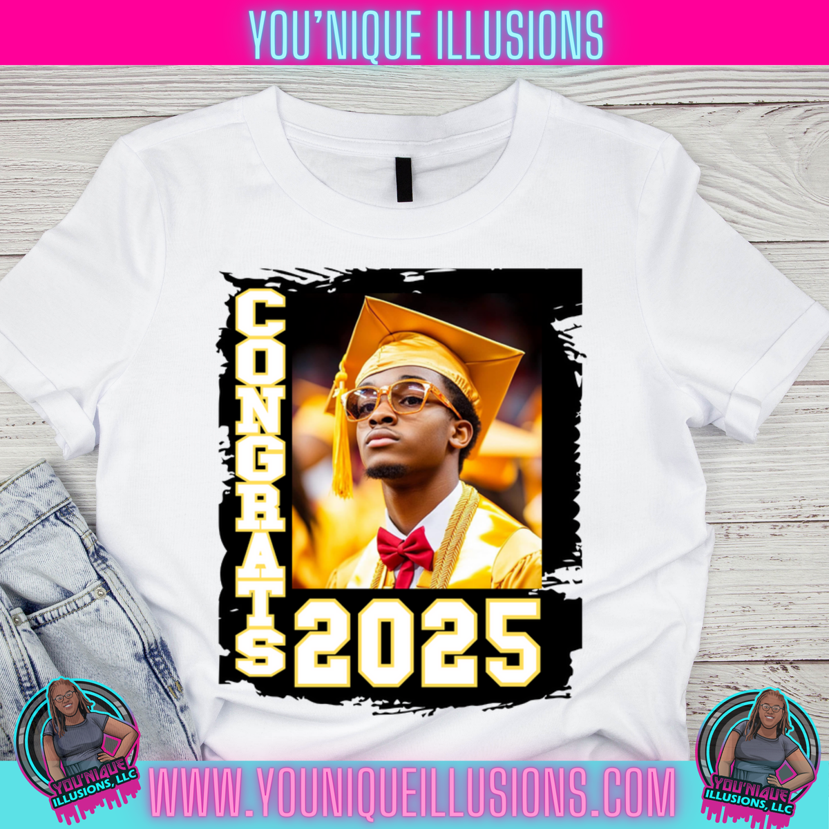 Custom personalized graduation shirt for senior and family