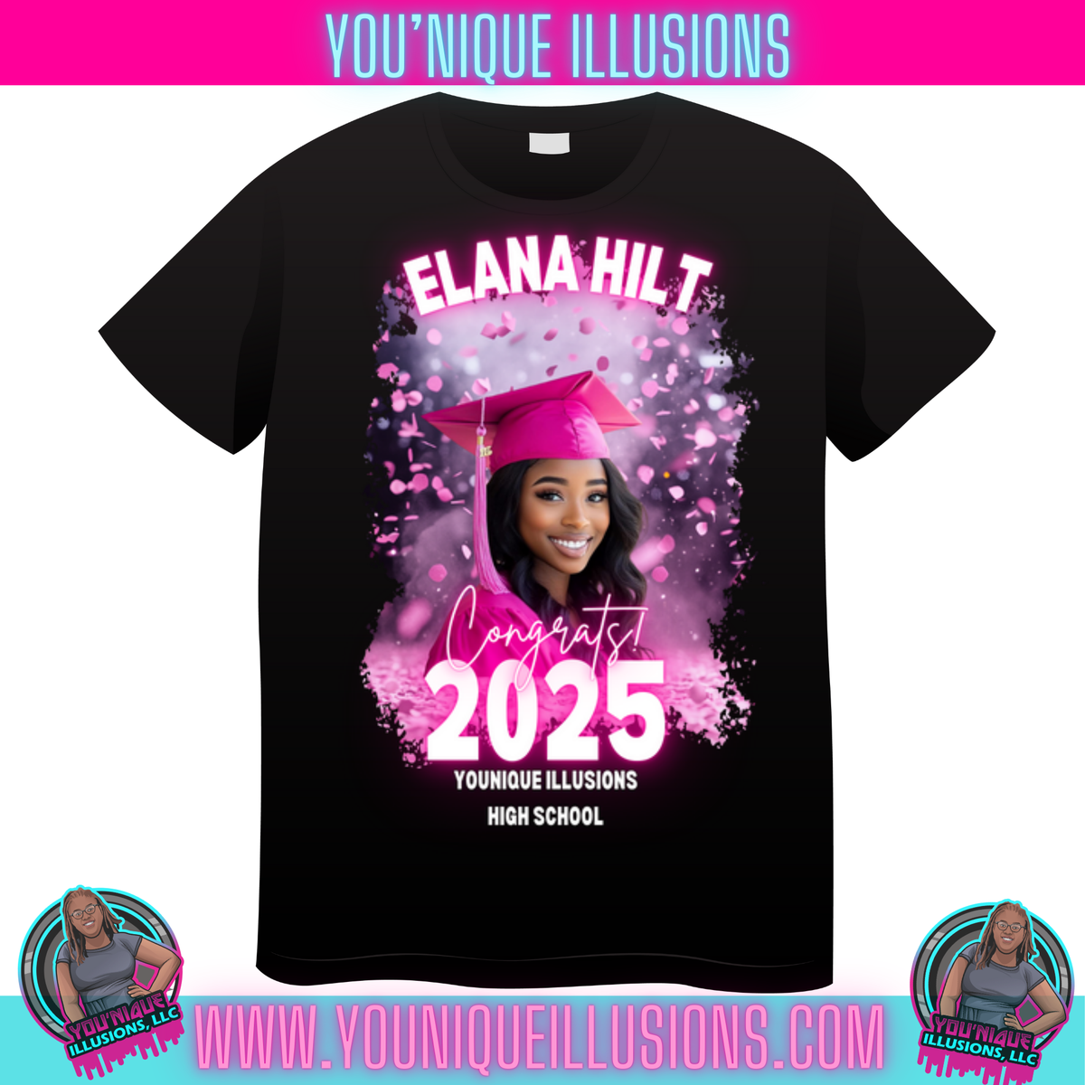 Custom personalized graduation shirt for senior and family