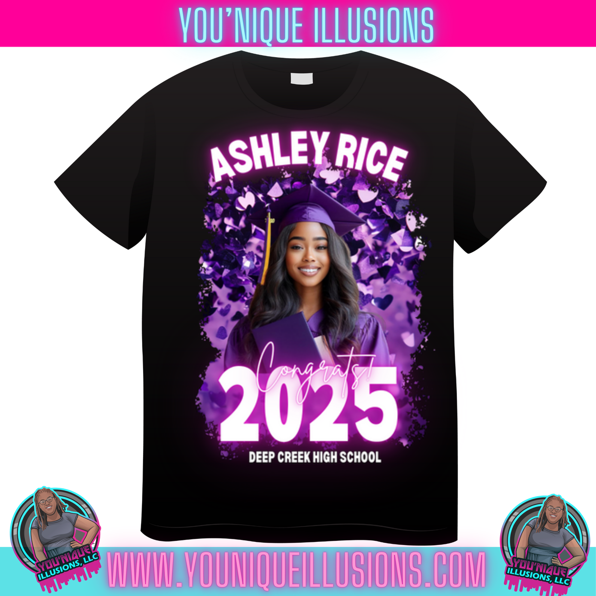 Custom personalized graduation shirt for senior and family