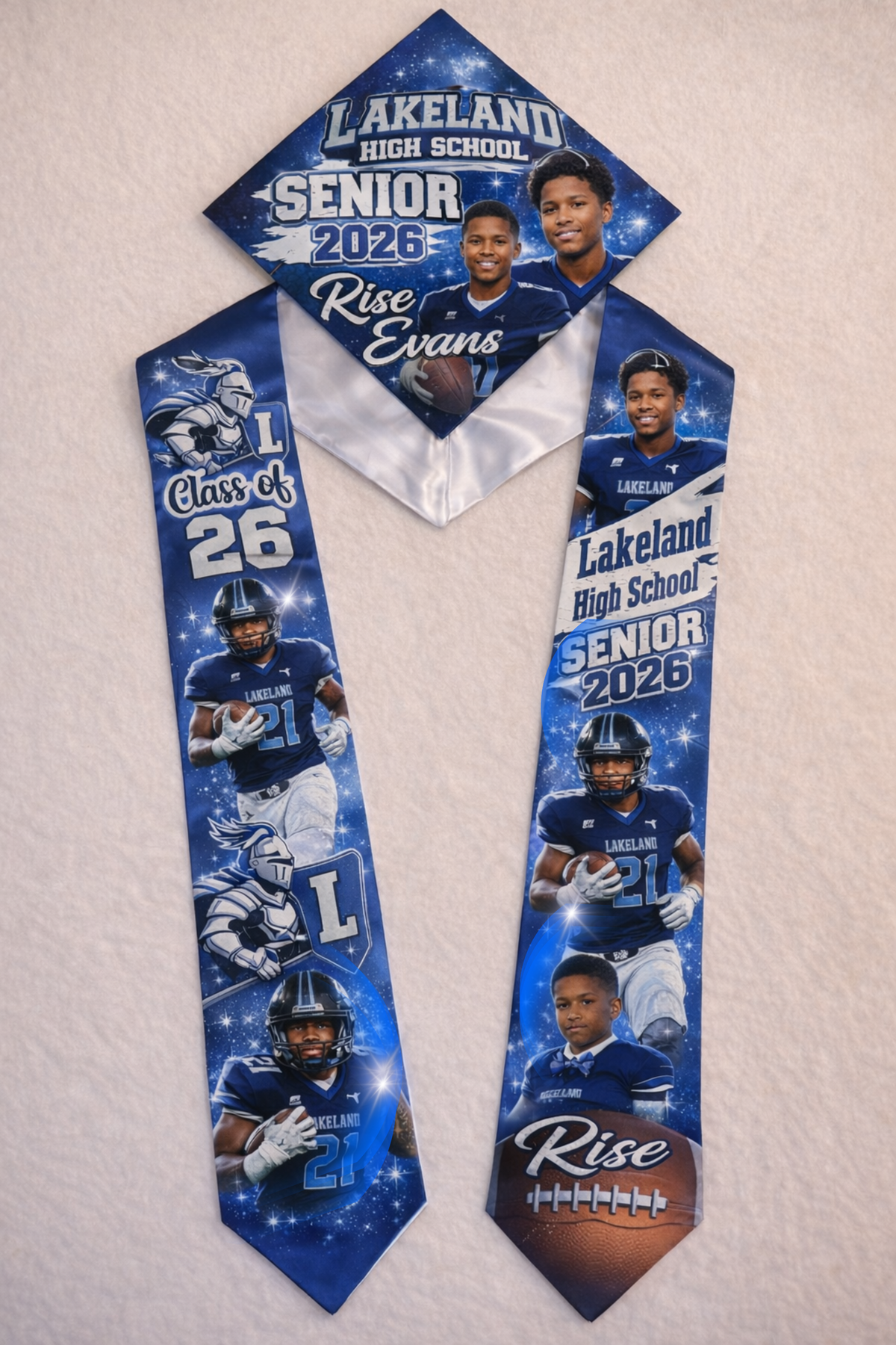 Custom personalized graduation stole for senior