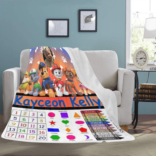 Custom personalized learning blanket for children