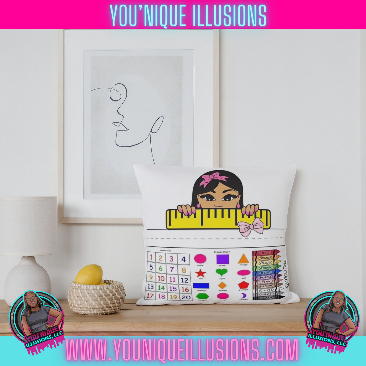Custom personalized learning pillow for children