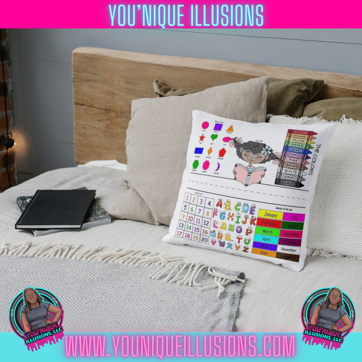 Custom personalized learning pillow for children