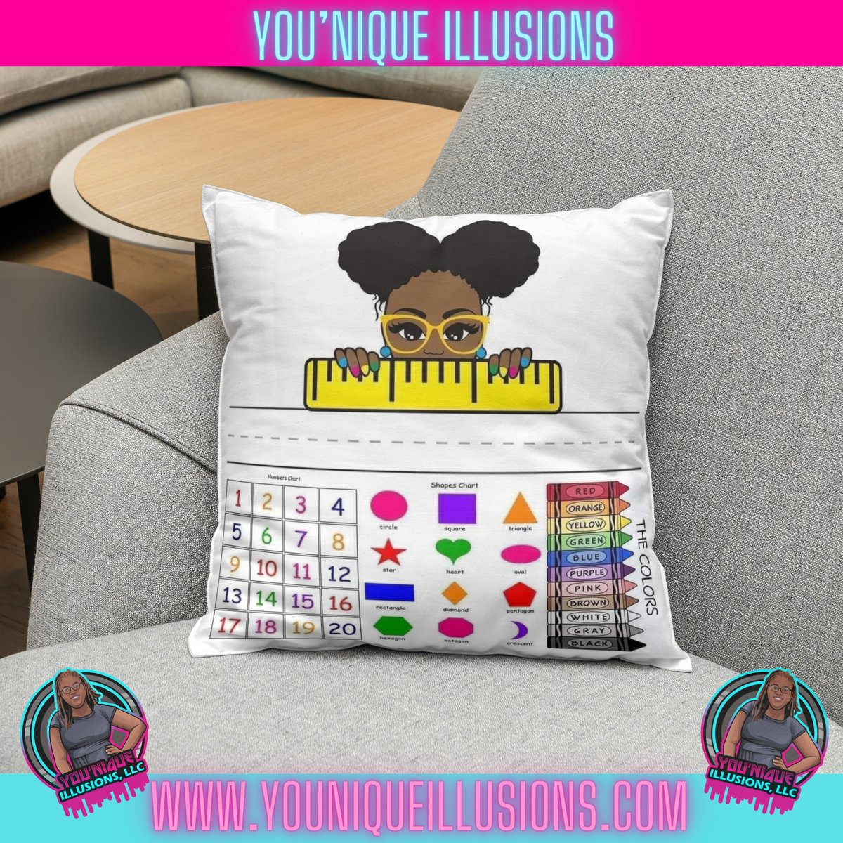 Custom personalized learning pillow for children