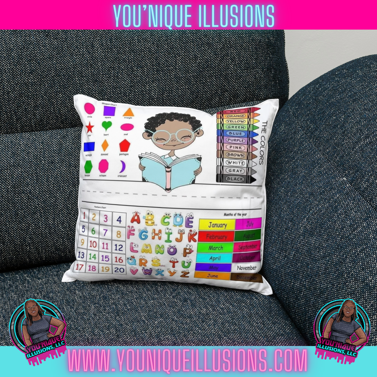 Custom personalized learning pillow for children