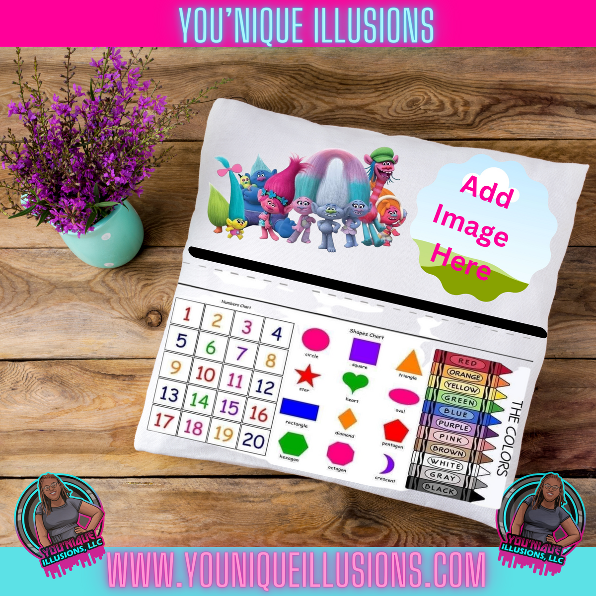 Custom personalized learning pillow for children