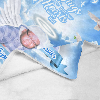 Custom memorial fleece blanket personalized with photo