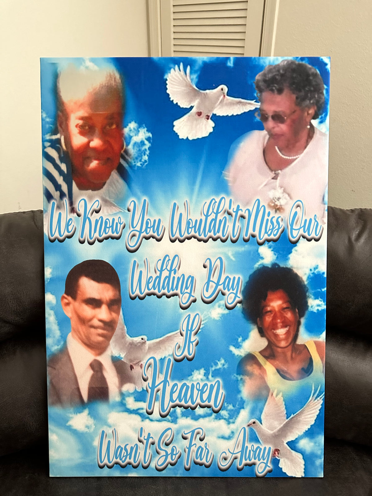 Custom memorial photo canvas personalized remembrance wall art