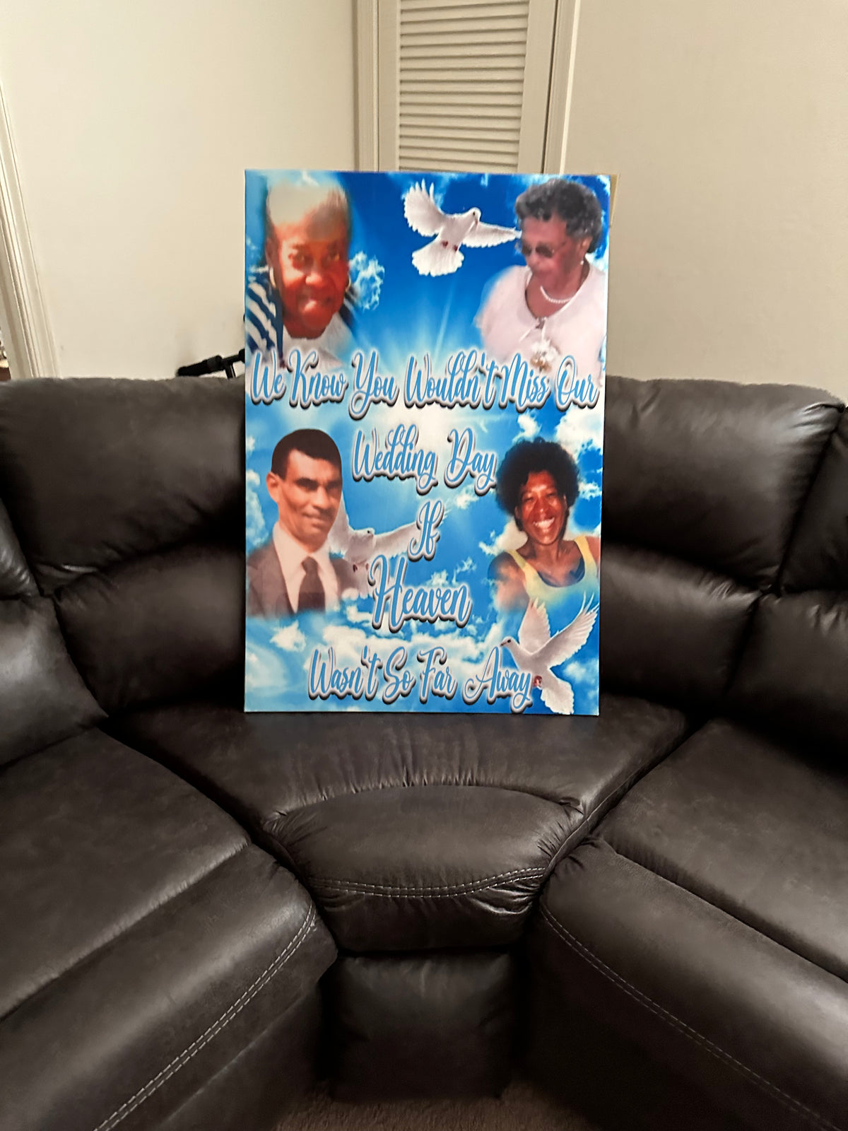 Custom memorial photo canvas personalized remembrance wall art