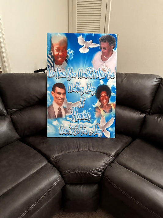 Custom memorial photo canvas personalized remembrance wall art