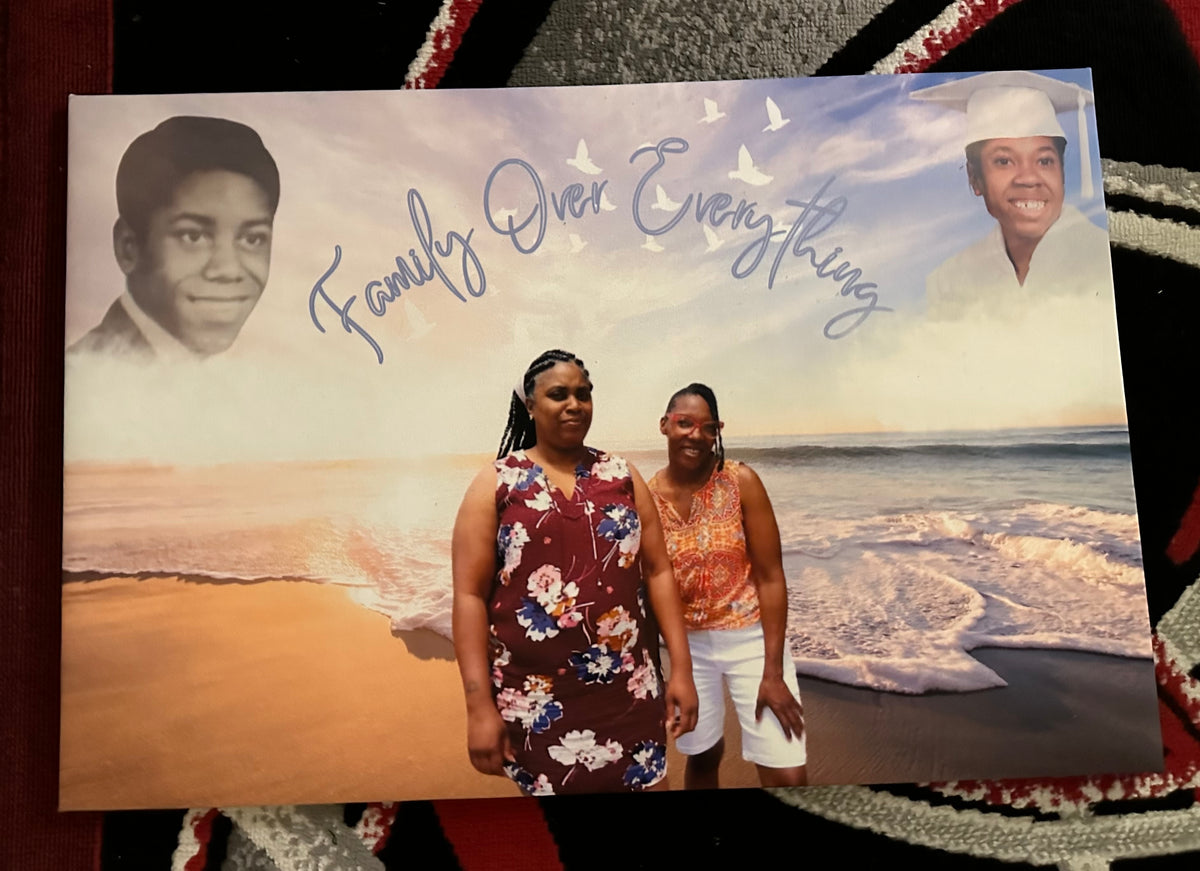 Custom memorial photo canvas personalized remembrance wall art