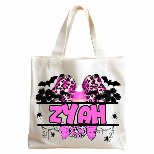 Custom personalized name trick or treat bag