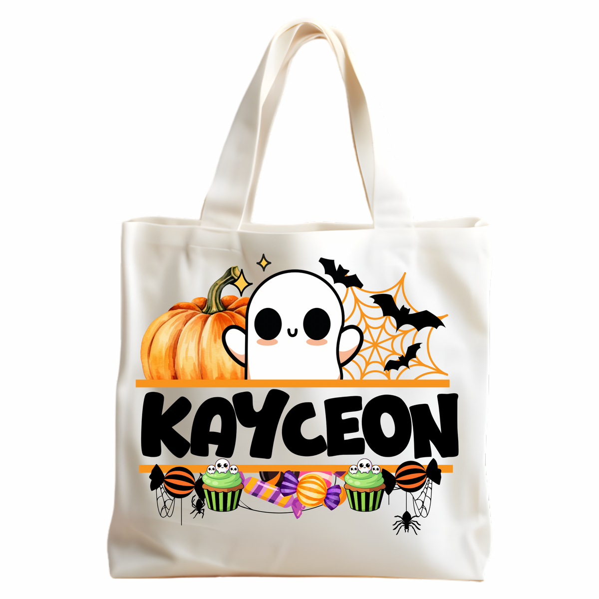 Custom personalized name trick or treat bag