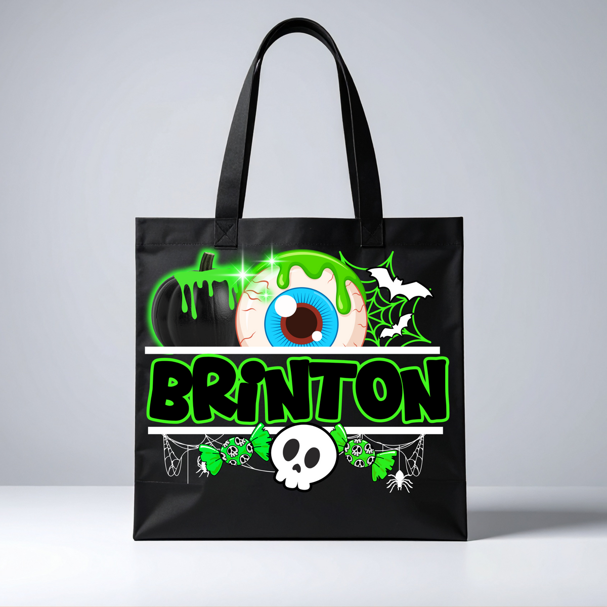 Custom personalized name trick or treat bag