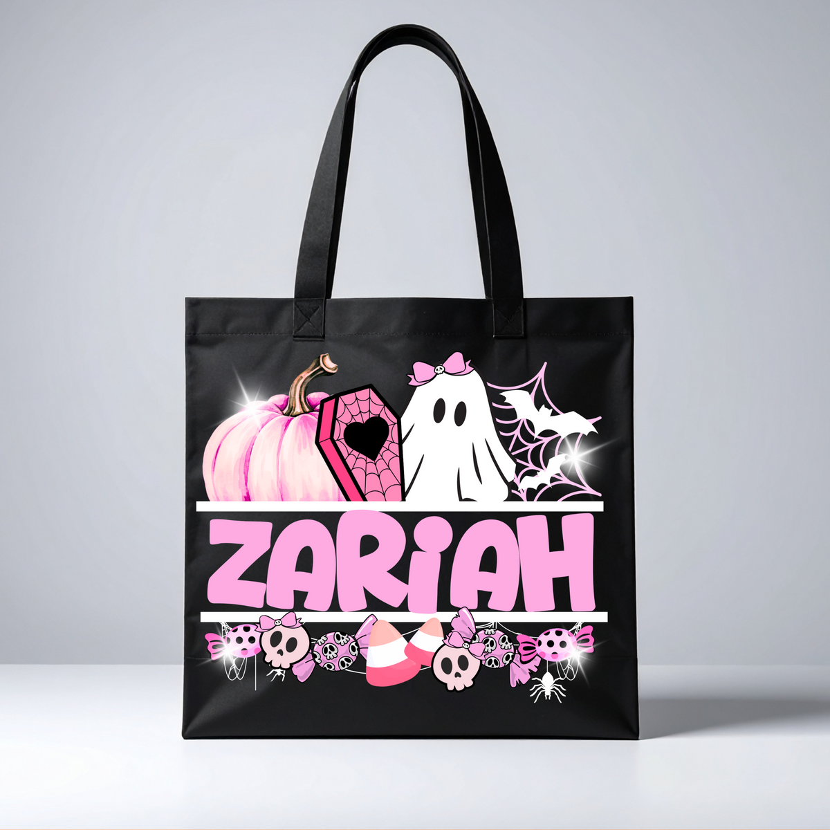 Custom personalized name trick or treat bag