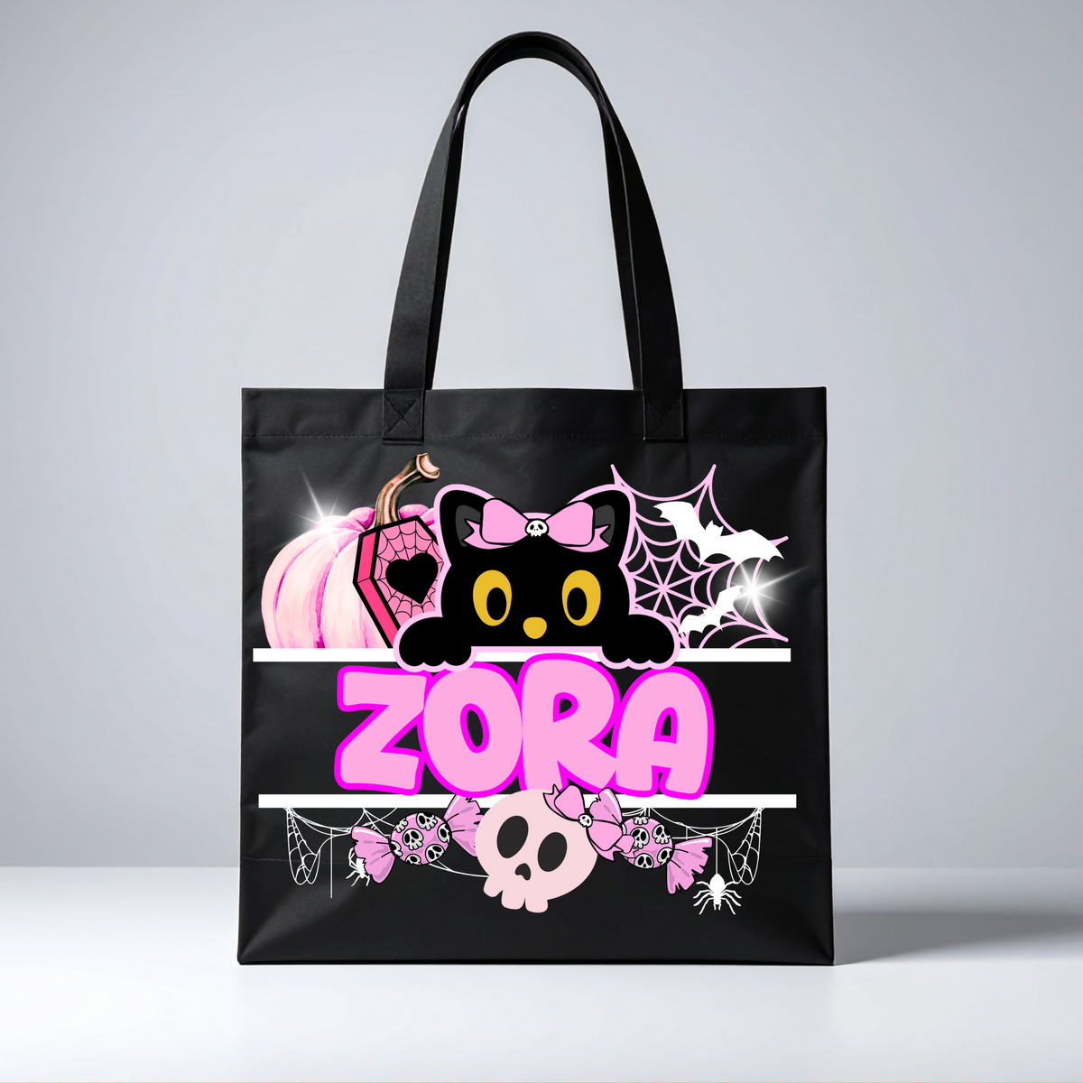 Custom personalized name trick or treat bag
