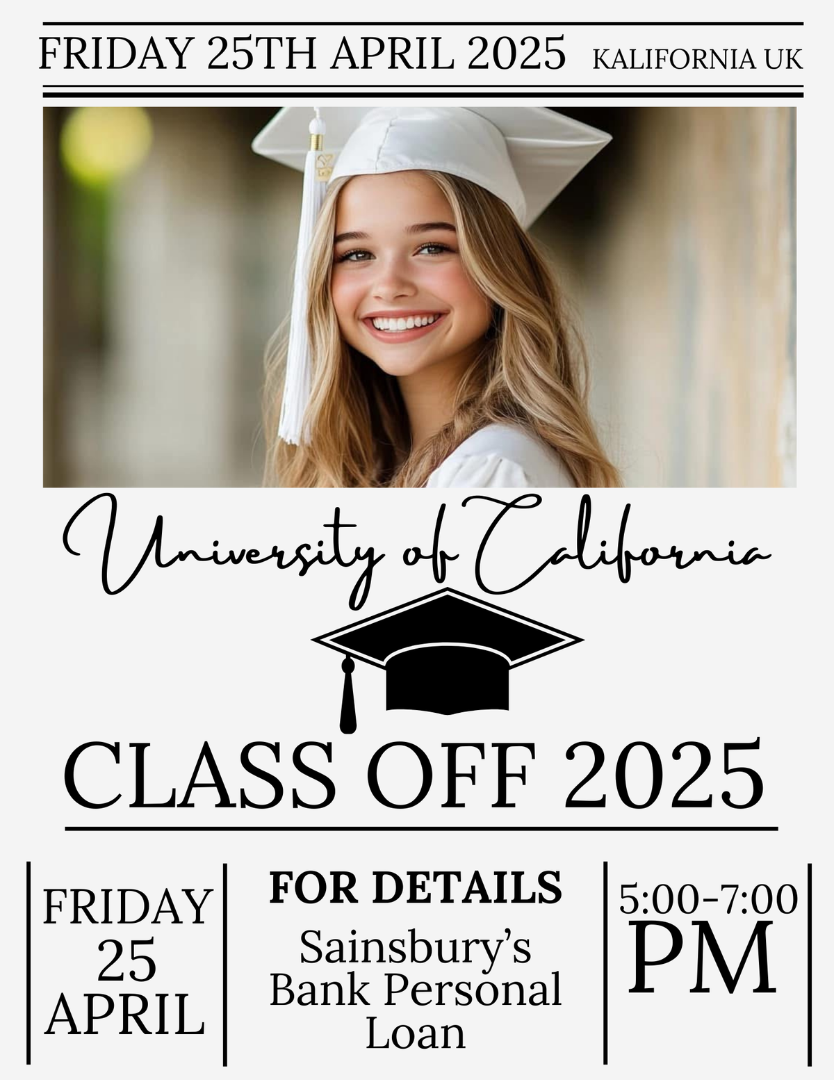 Custom newspaper prop and announcement for graduation and events