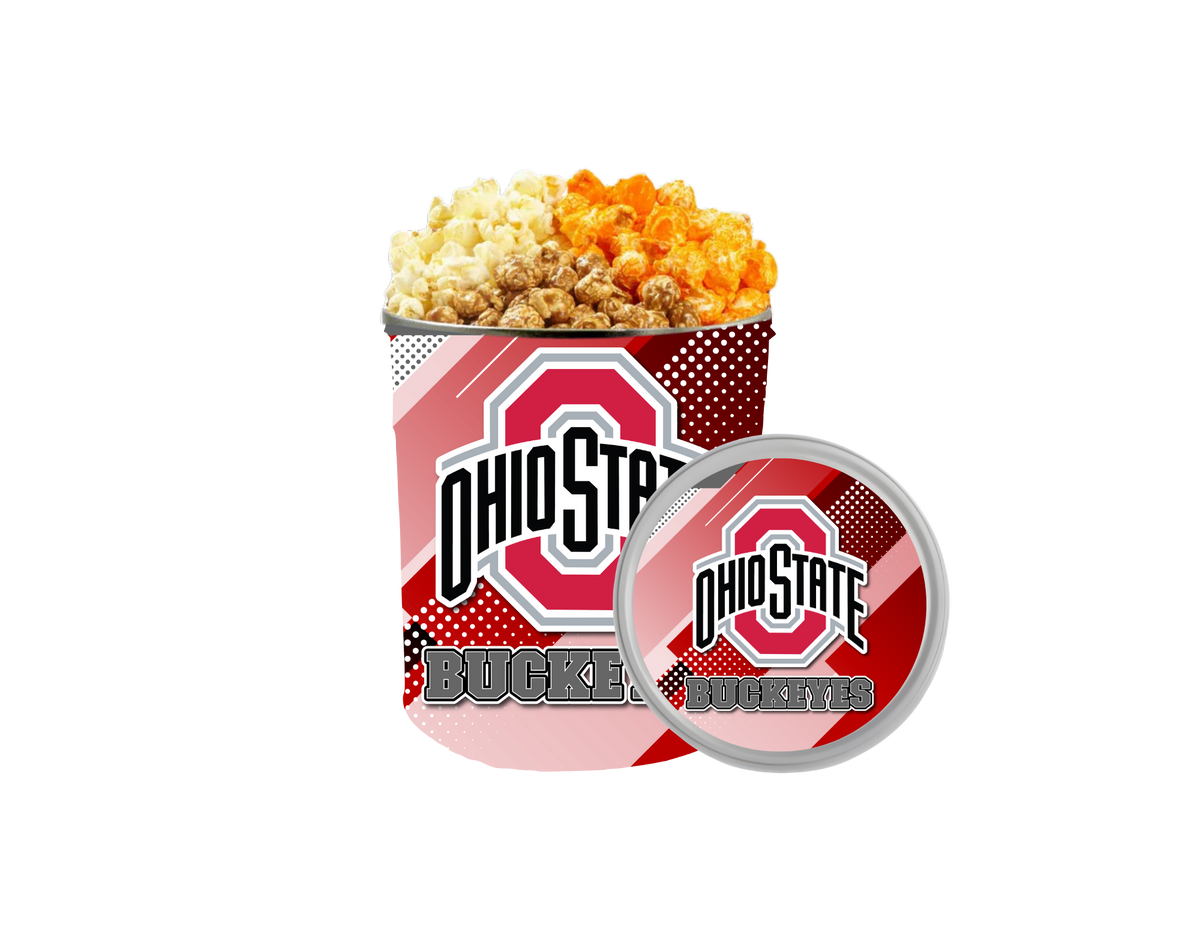 Custom personalized popcorn tin for gifts and celebrations