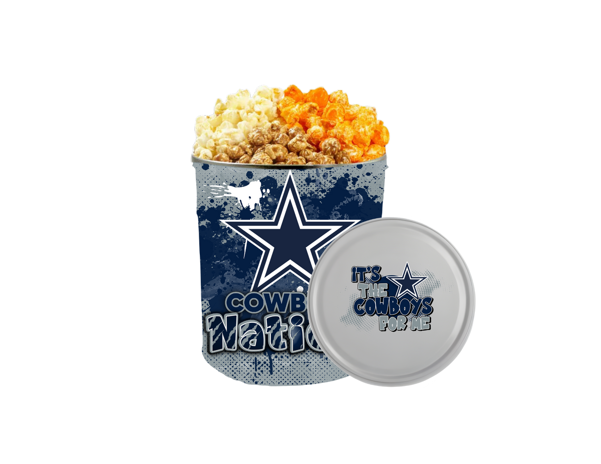 Custom personalized popcorn tin for gifts and celebrations