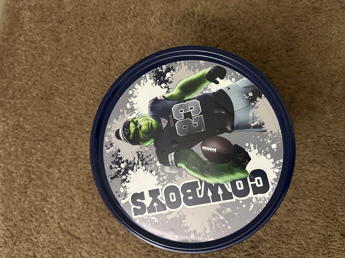 Custom personalized popcorn tin for gifts and celebrations