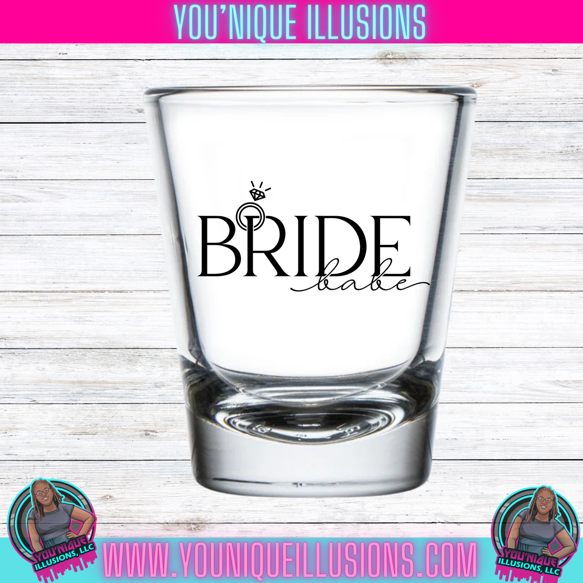 Custom personalized shot glass for parties and events