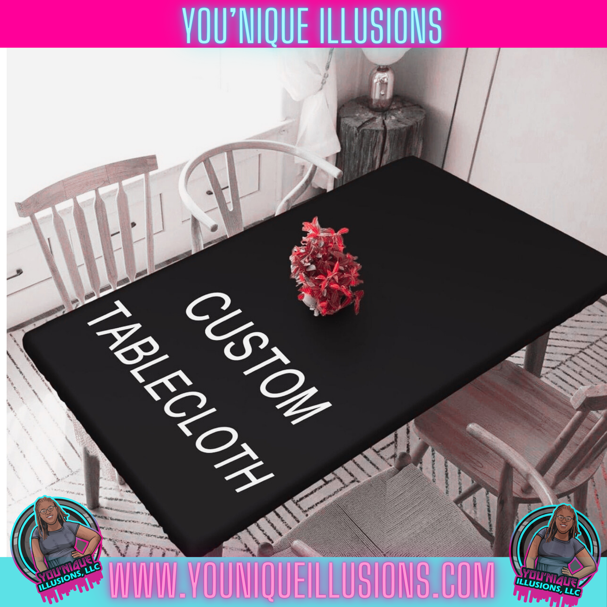 Custom branded table cap for business and vendor events