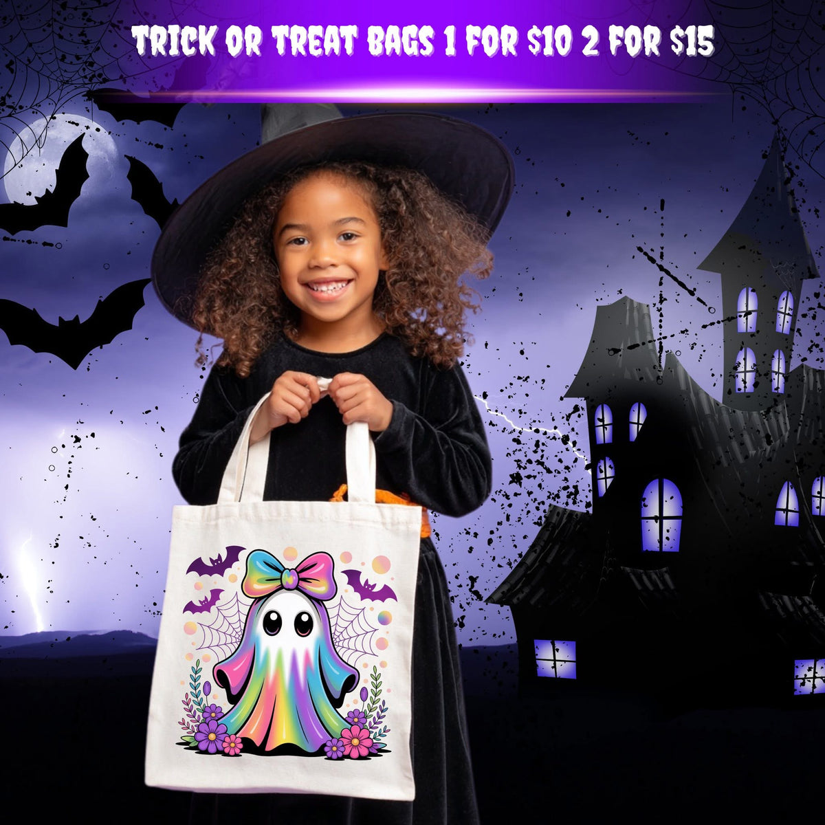 Custom personalized trick or treat bag