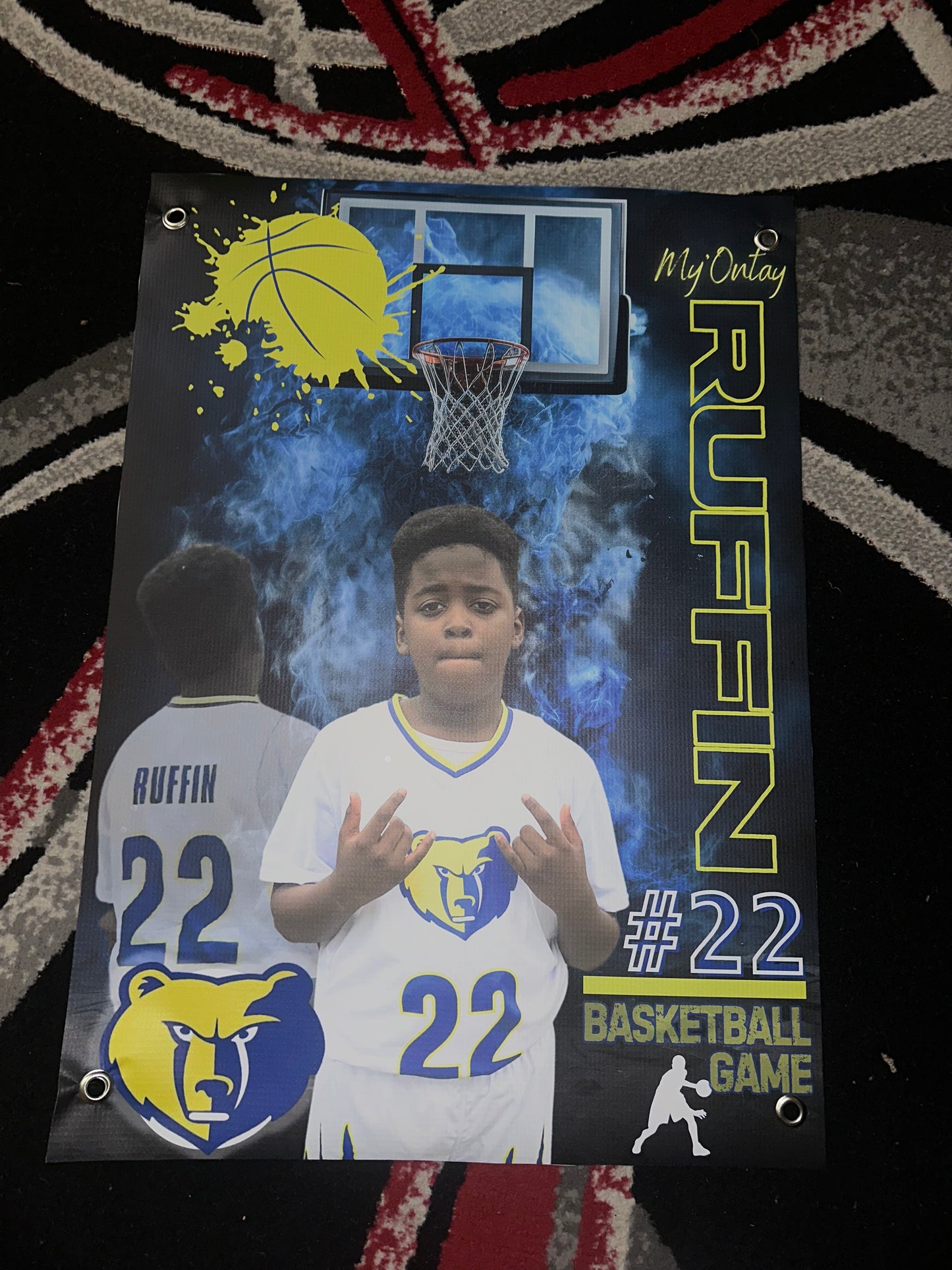 Custom personalized vinyl banner for events and sports