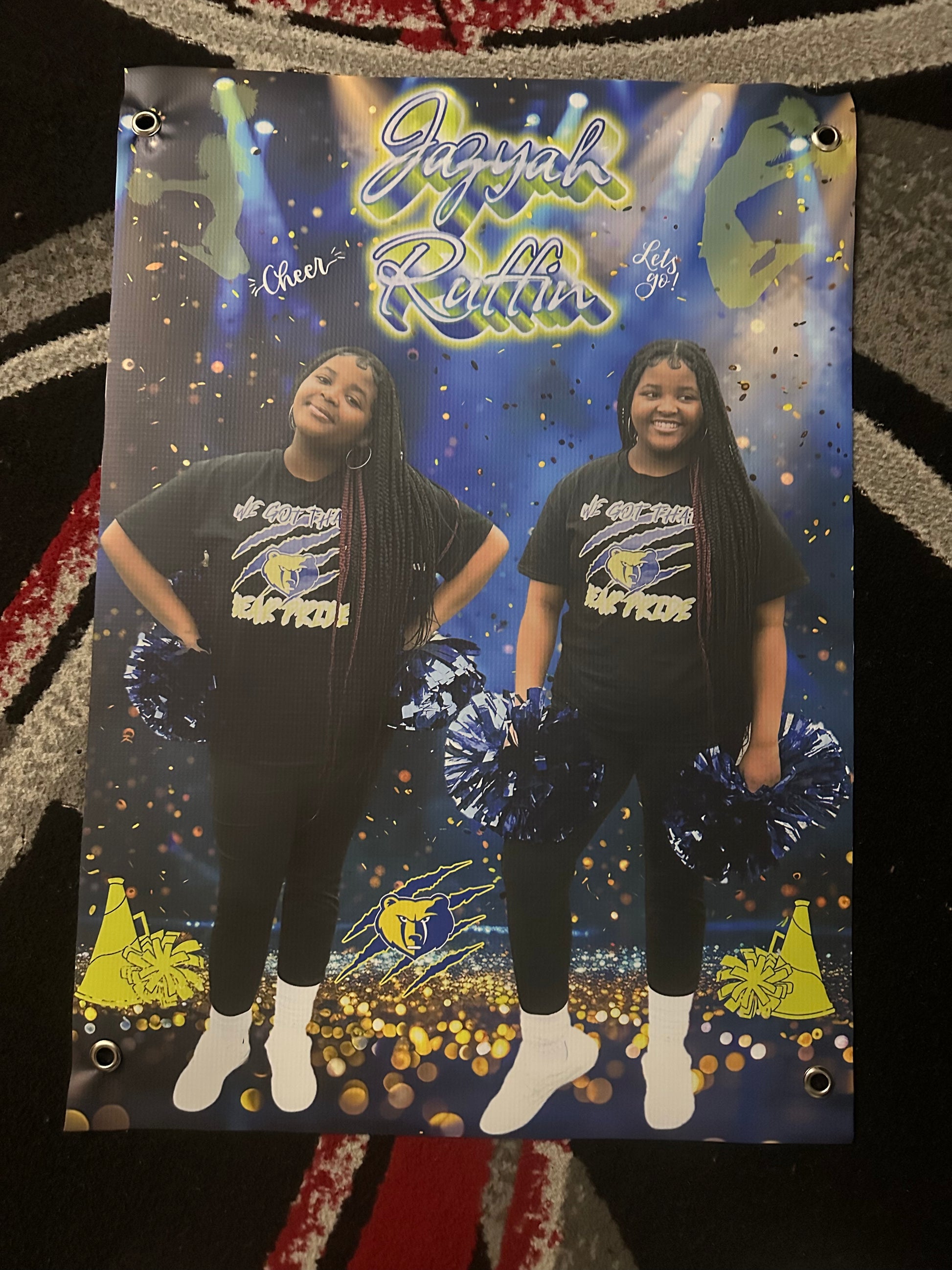 Custom personalized vinyl banner for events and sports