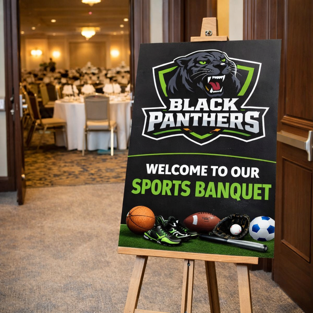 Custom personalized welcome sign for events