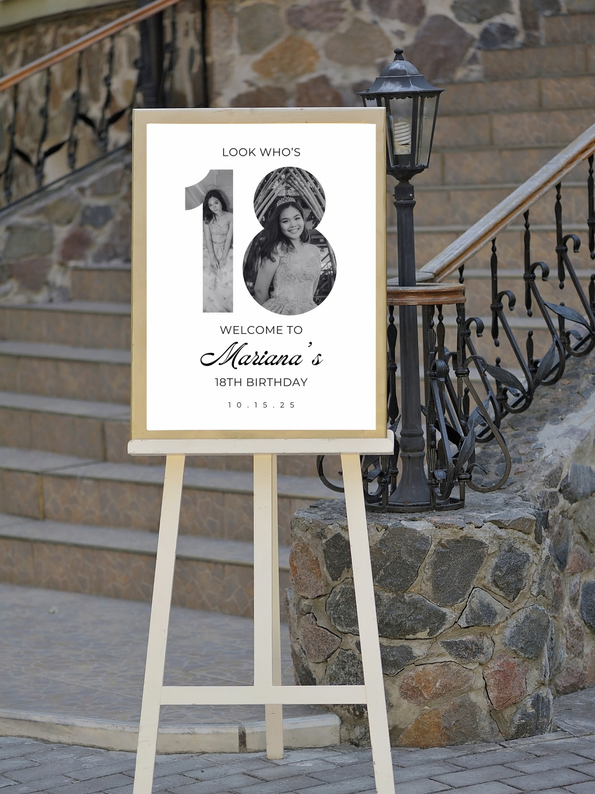 Custom personalized welcome sign for events