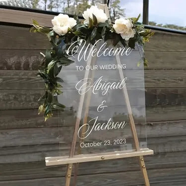 Custom personalized welcome sign for events