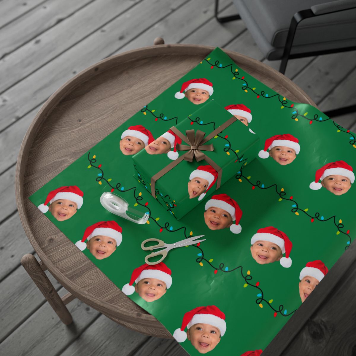 Custom personalized wrapping paper for holidays and parties