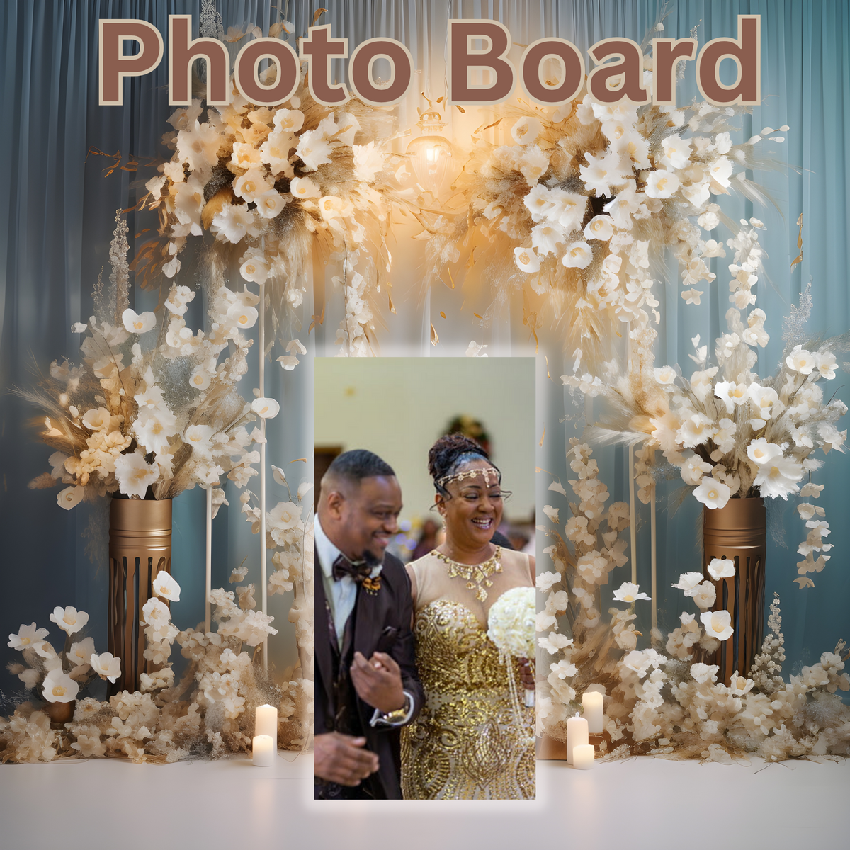 Custom event photo board for weddings and celebrations