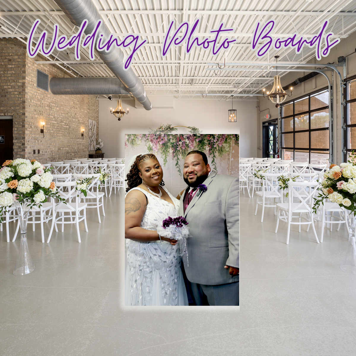 Custom event photo board for weddings and celebrations