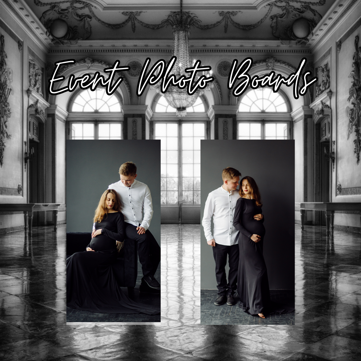 Custom event photo board for weddings and celebrations