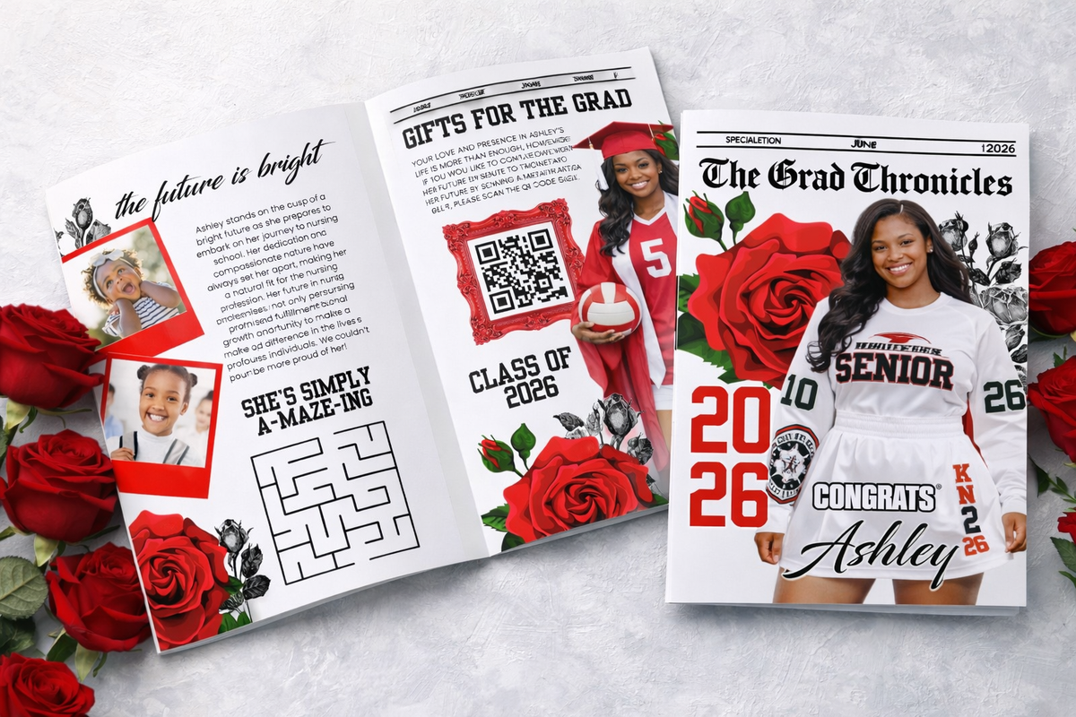 Custom Grad Story graduation keepsake memory booklet