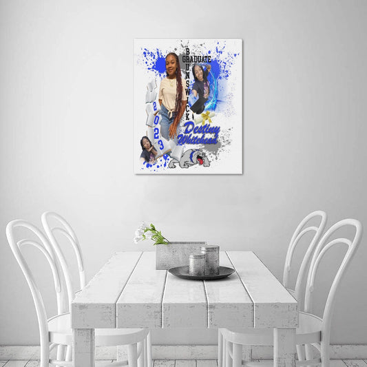 Custom graduation photo canvas personalized for senior