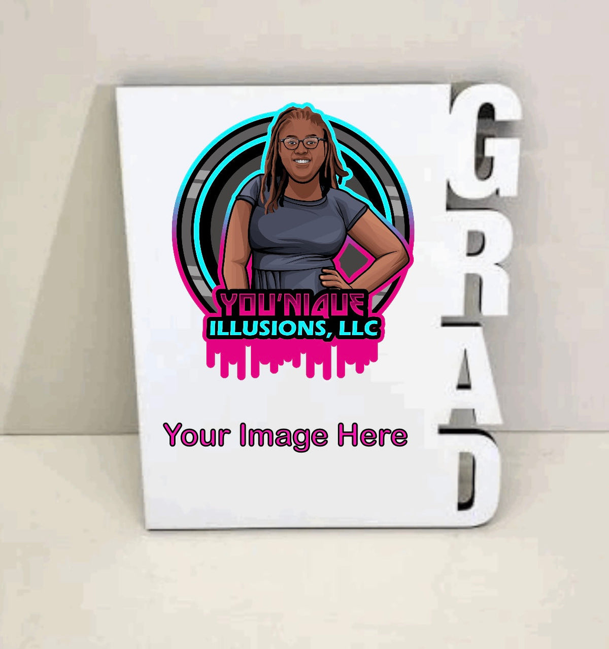 Custom graduation photo frame personalized with grad picture and text