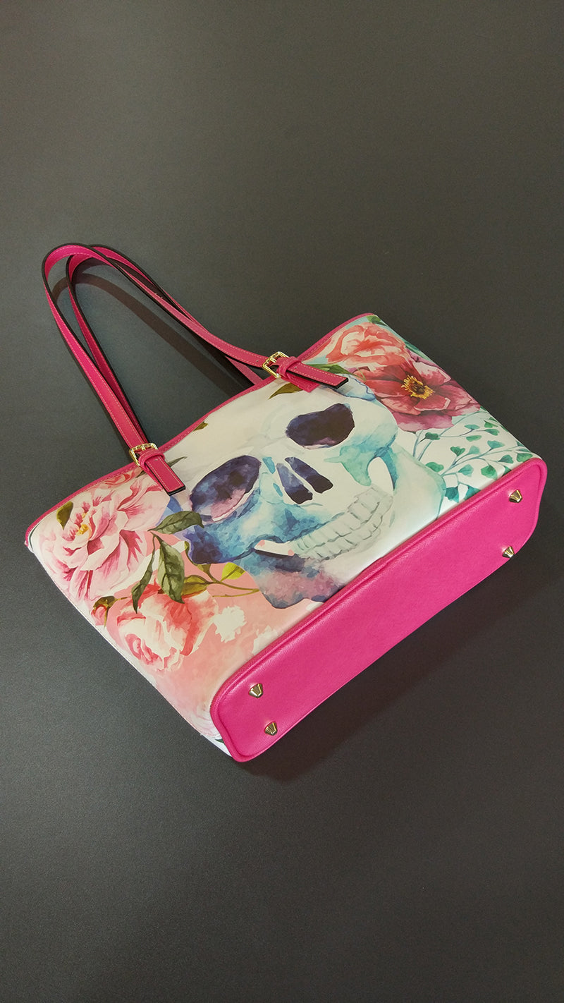 Large leather tote bag