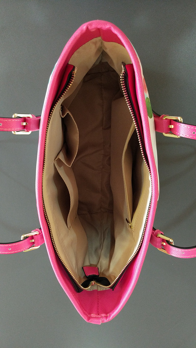 Large leather tote bag