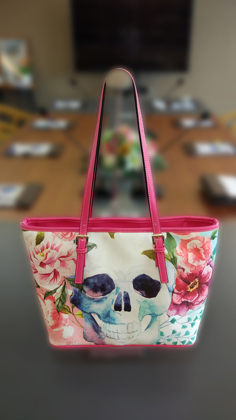 Large leather tote bag