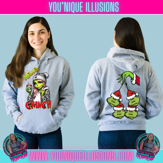 Mama or Daddy holiday character style hoodie