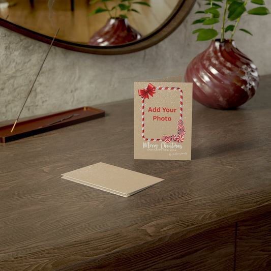 Personalized holiday greeting card with photo