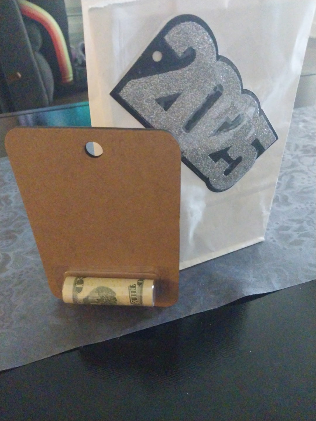 Personalized photo money card cash gift holder
